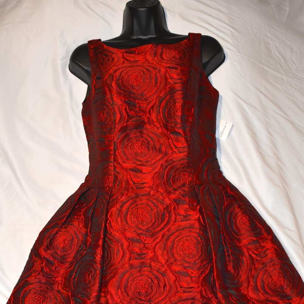 Sleeveless Red Rose Dress